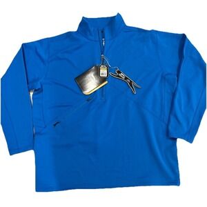 NWT Slazenger Golf 1/4 Zip Performance Hydro-Dri Pullover Shirt Mens XL Blue